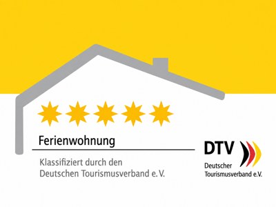 Fünf Sterne, klassifiziert durch den Deutschen Tourismusverband