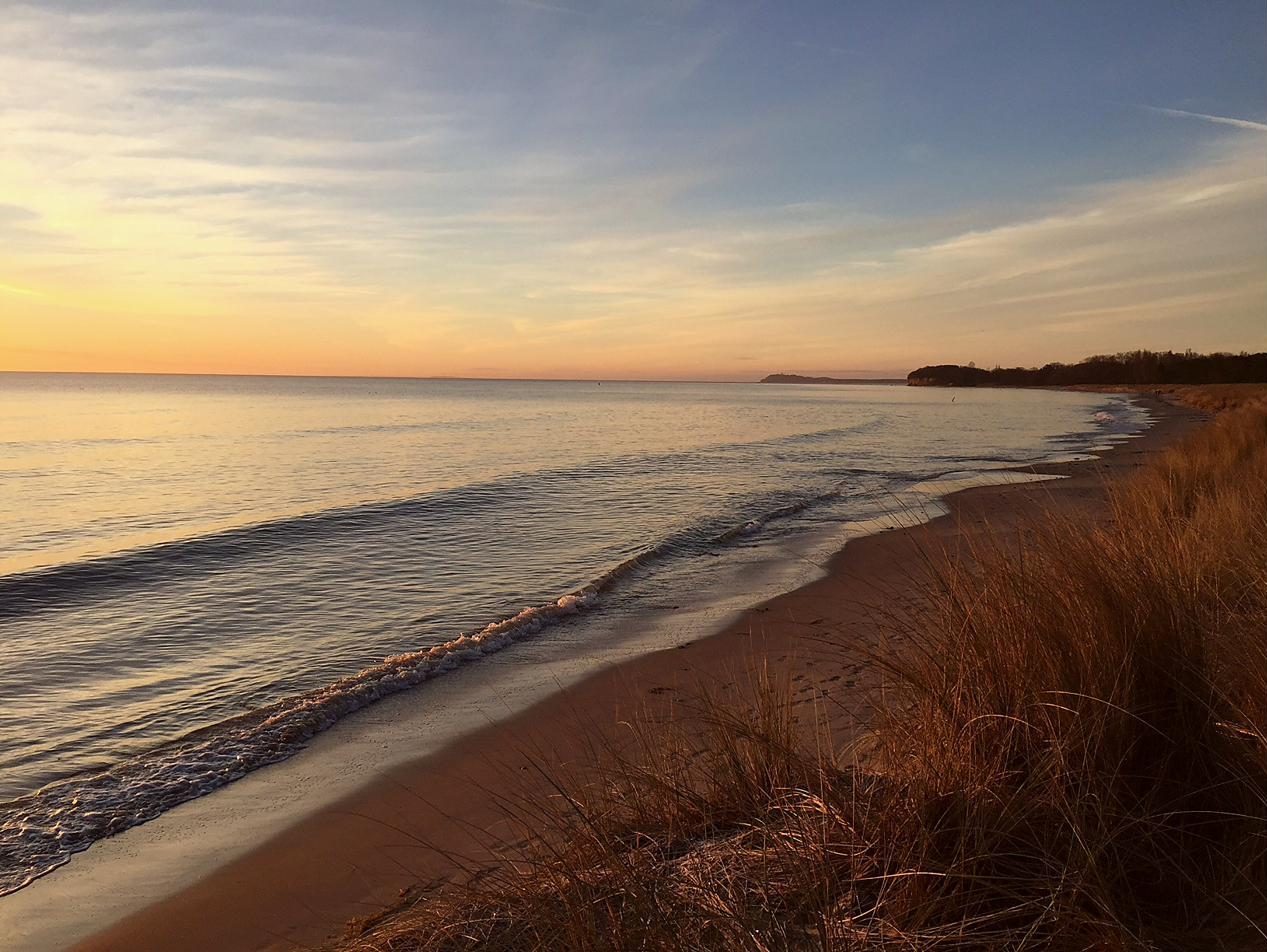 Sonnenuntergang über dem Südstrand